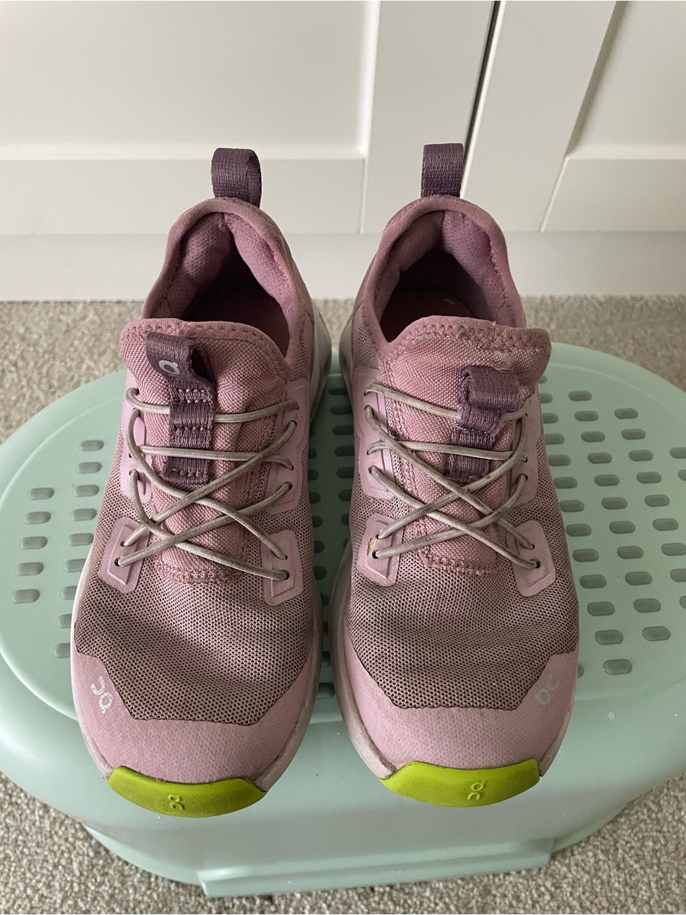 Kids On Cloud Pink and Lime Athletic Sneakers